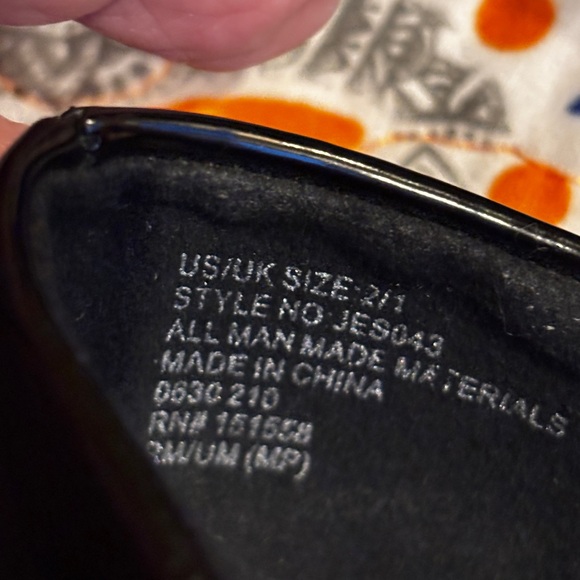 Jessica Simpson Girl Dress Flats Black Metallic Bow Size 2 - Picture 6 of 8